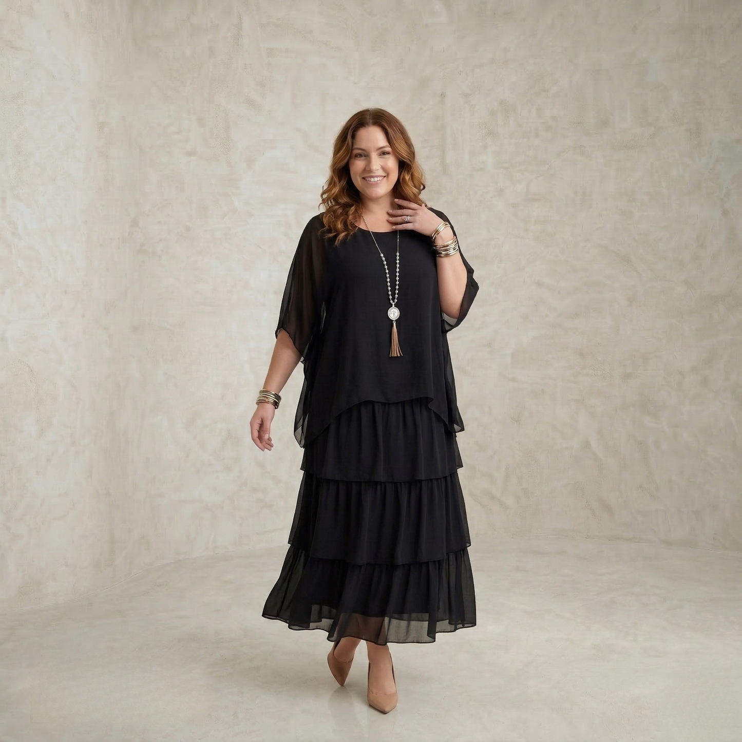 Katrina | Graceful Layered Maxi Dress