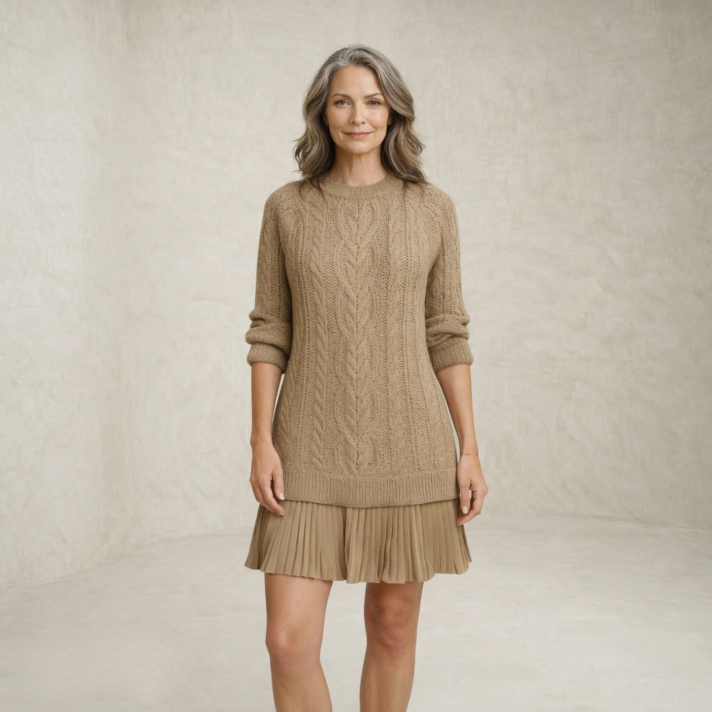 Layla | Cable Knit Sweater Mini Dress