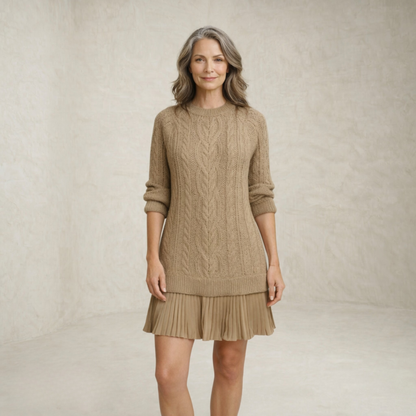 Layla | Cable Knit Sweater Mini Dress
