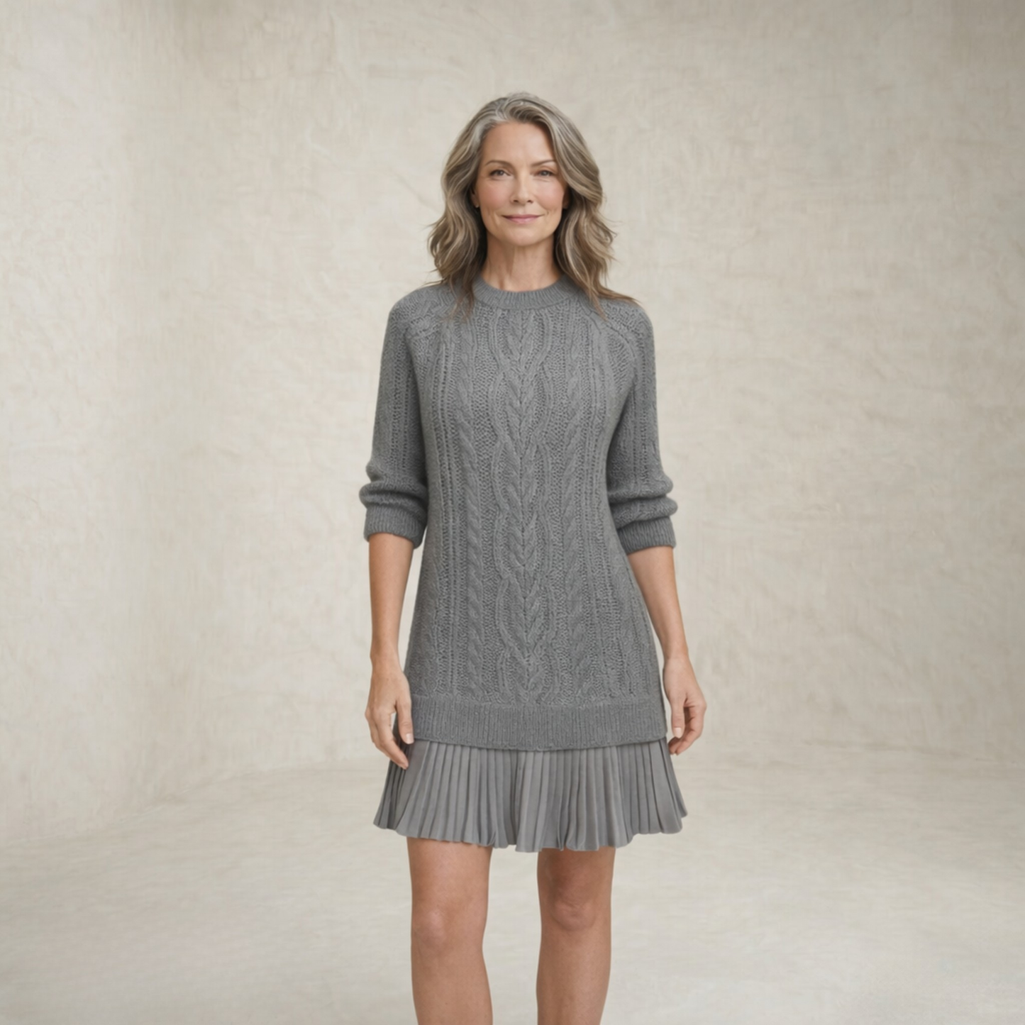 Layla | Cable Knit Sweater Mini Dress