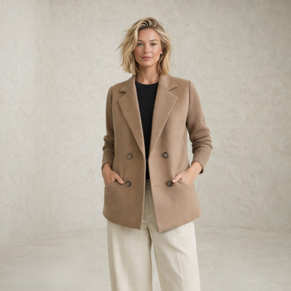 Leah | Double-Breasted Knitted Jacket