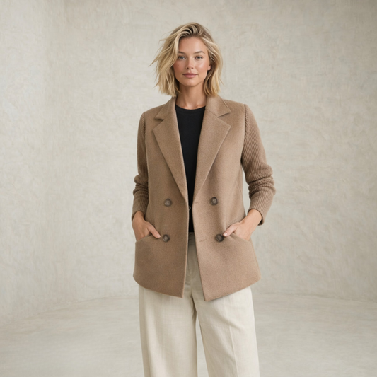 Leah | Double-Breasted Knitted Jacket