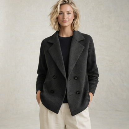 Leah | Double-Breasted Knitted Jacket