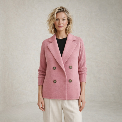 Leah | Double-Breasted Knitted Jacket