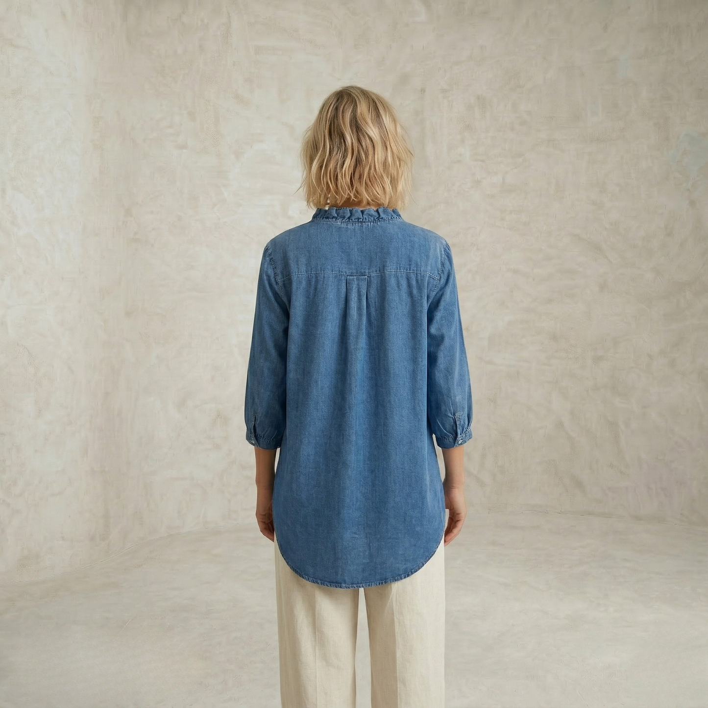 Linda | Elegant Ruffle Trim Blouse
