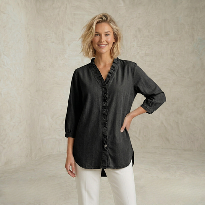 Linda | Elegant Ruffle Trim Blouse