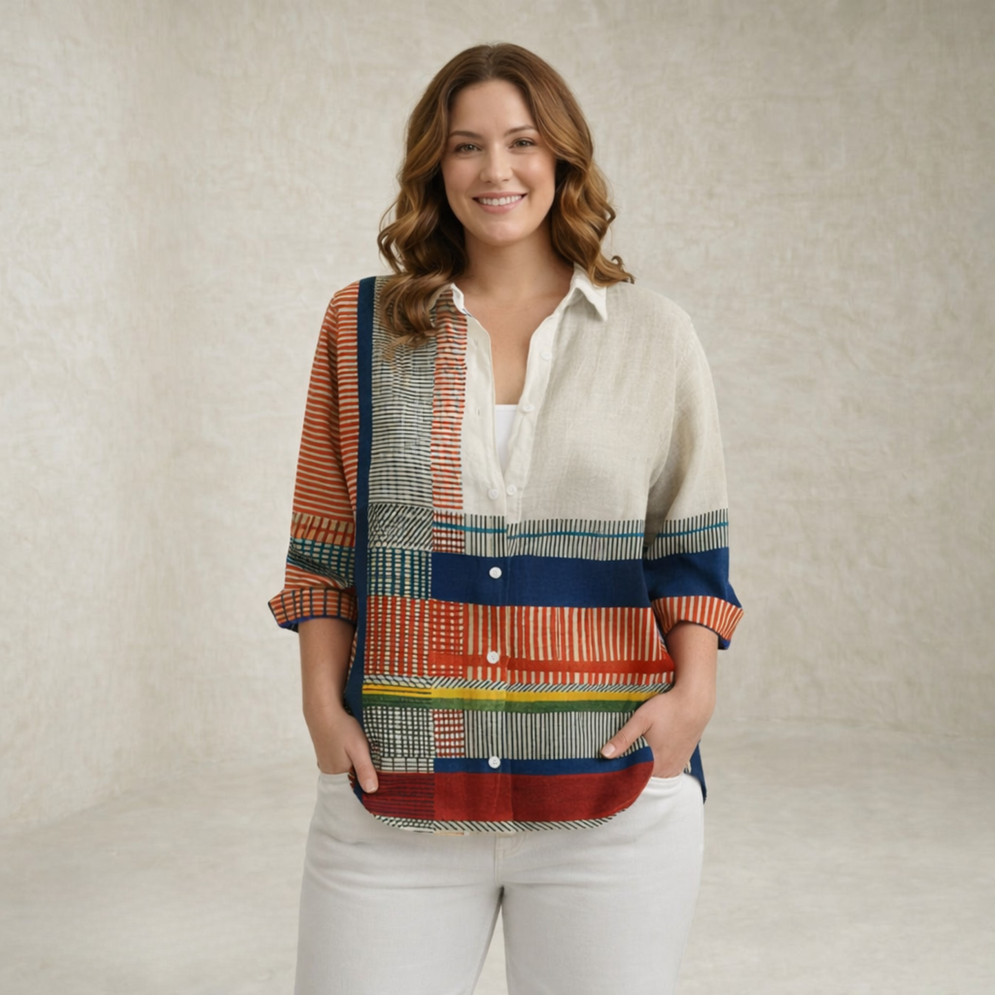 Maggie | Artistic Bloom Print Printed Blouse