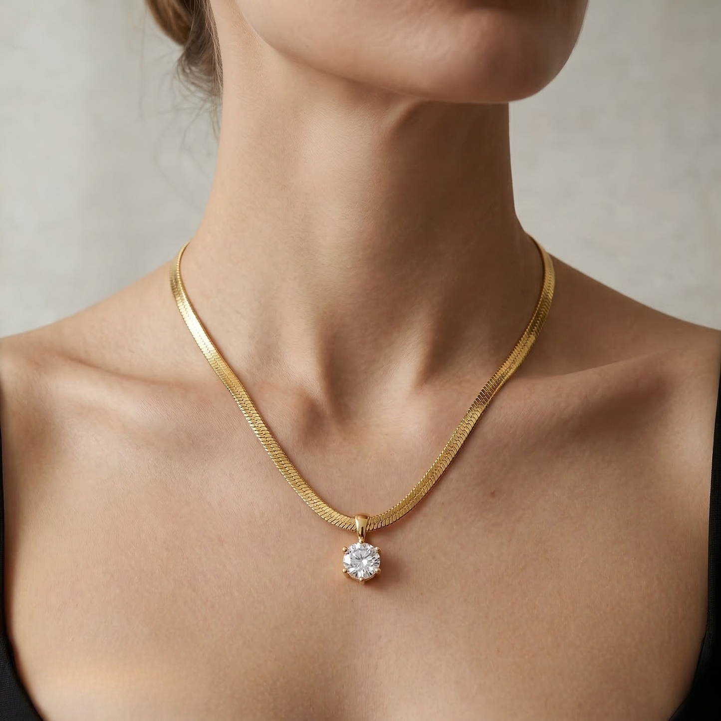 Manon | Sparkling Gold Rhinestone Necklace