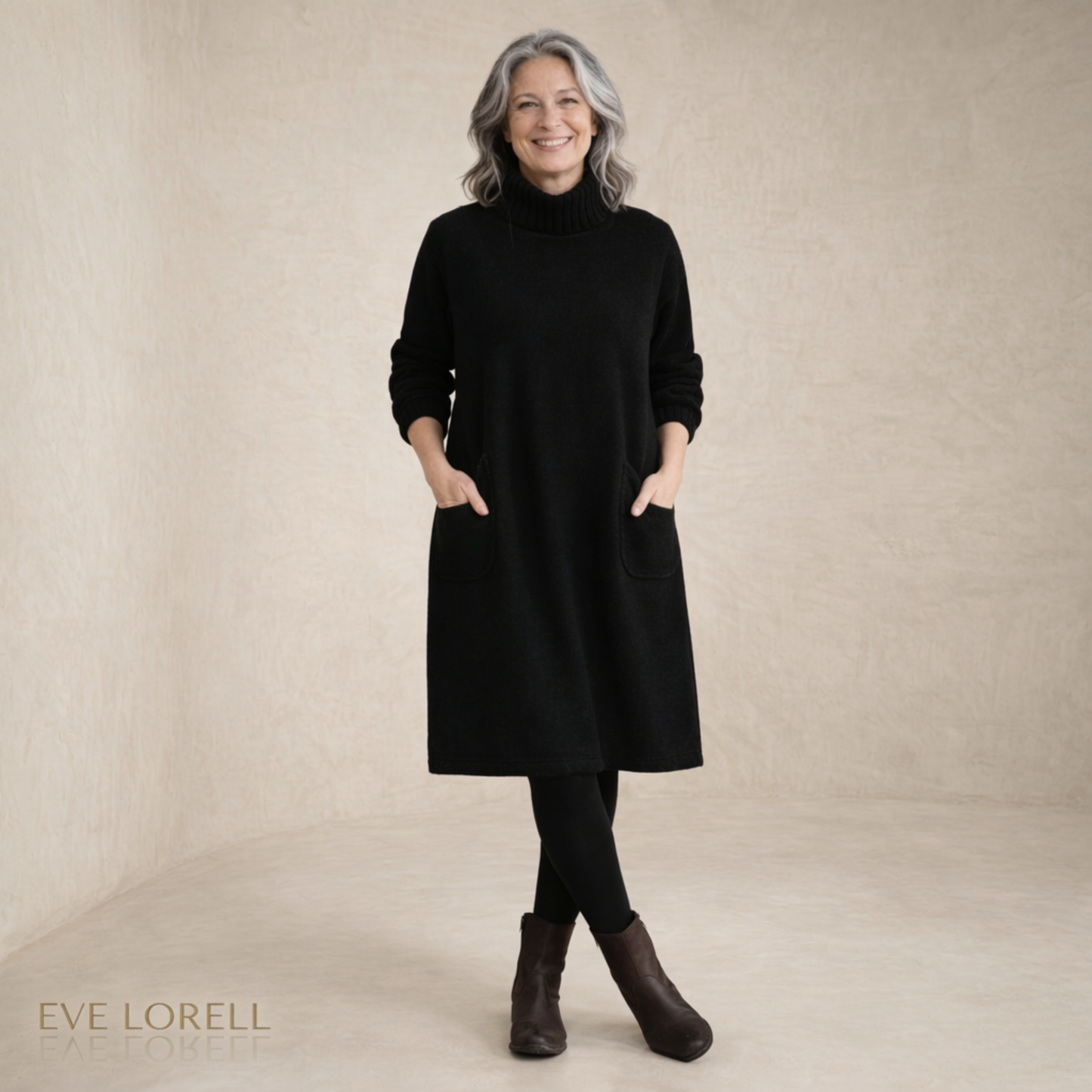 Marina | Turtleneck Pocket Dress