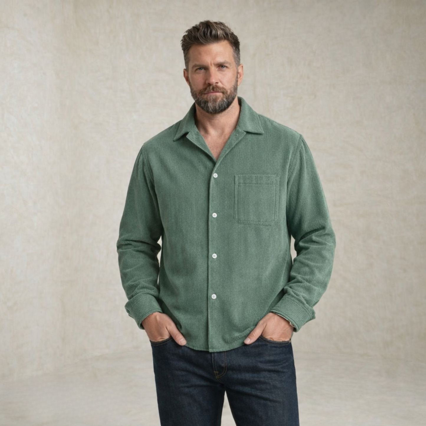 Michael | Textured Pocket Blouse