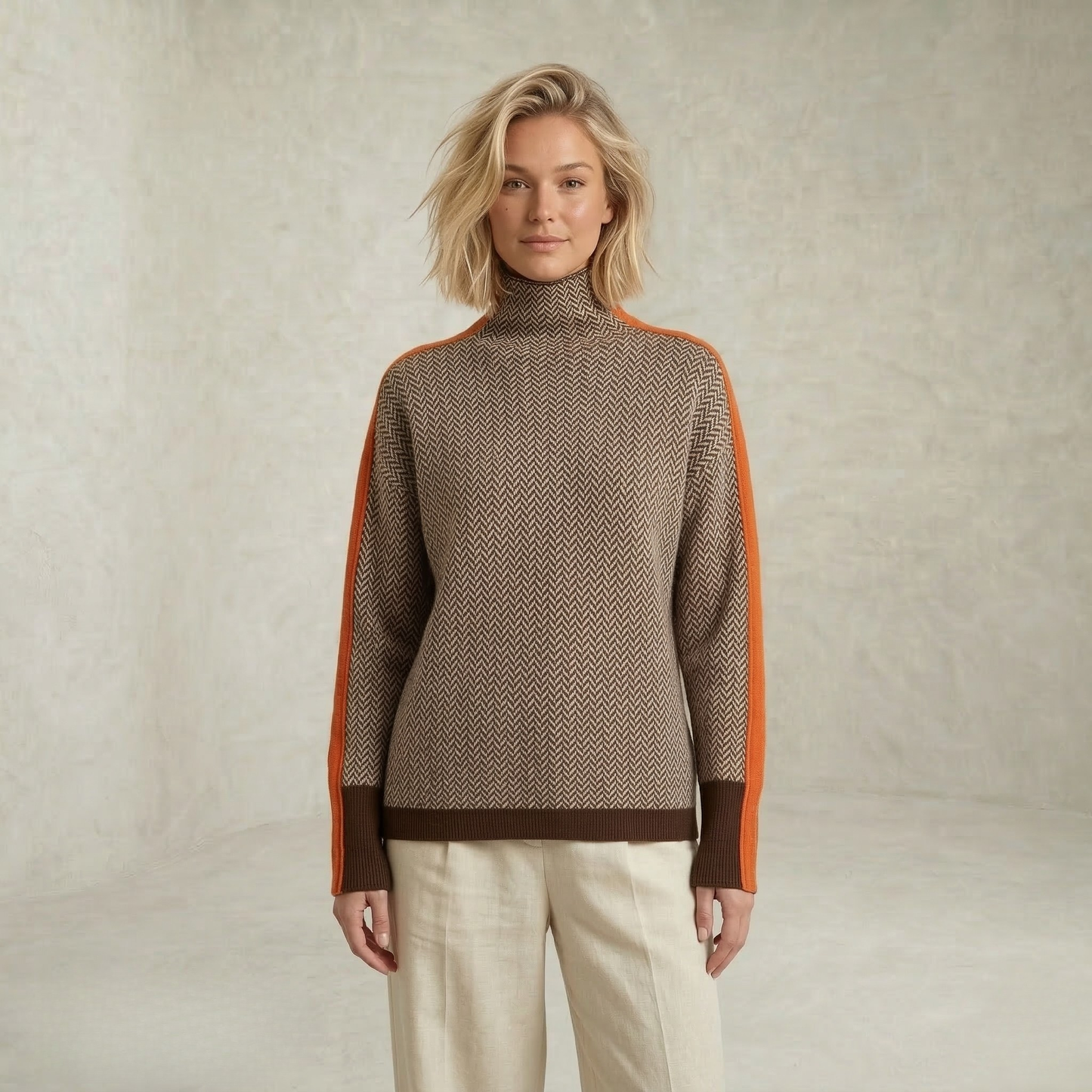 Olivia | Refined Patterned Knitted Sweater