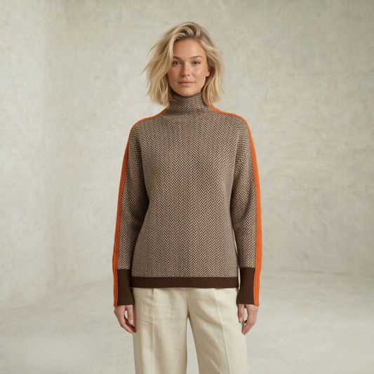 Olivia | Refined Patterned Knitted Sweater