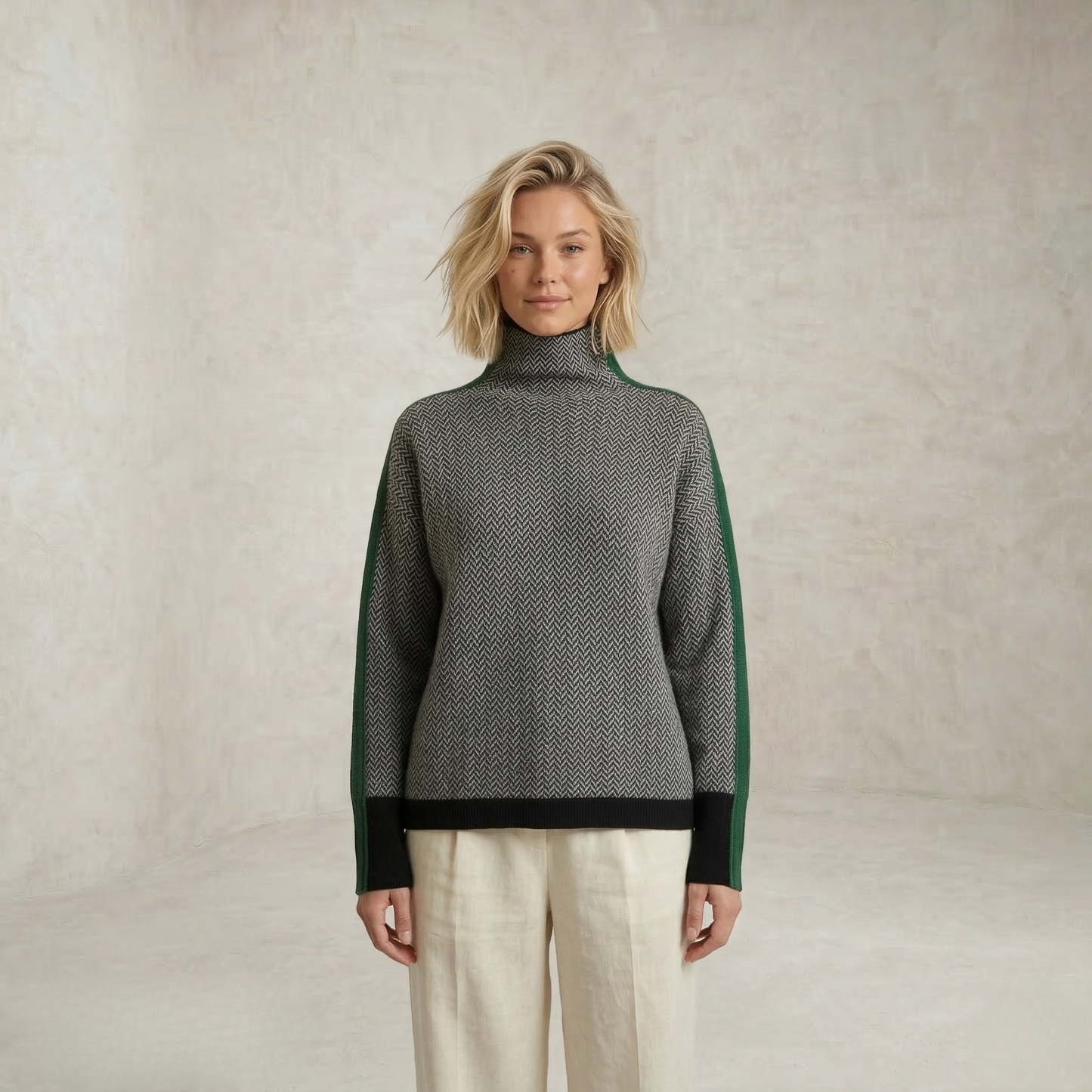 Olivia | Refined Patterned Knitted Sweater