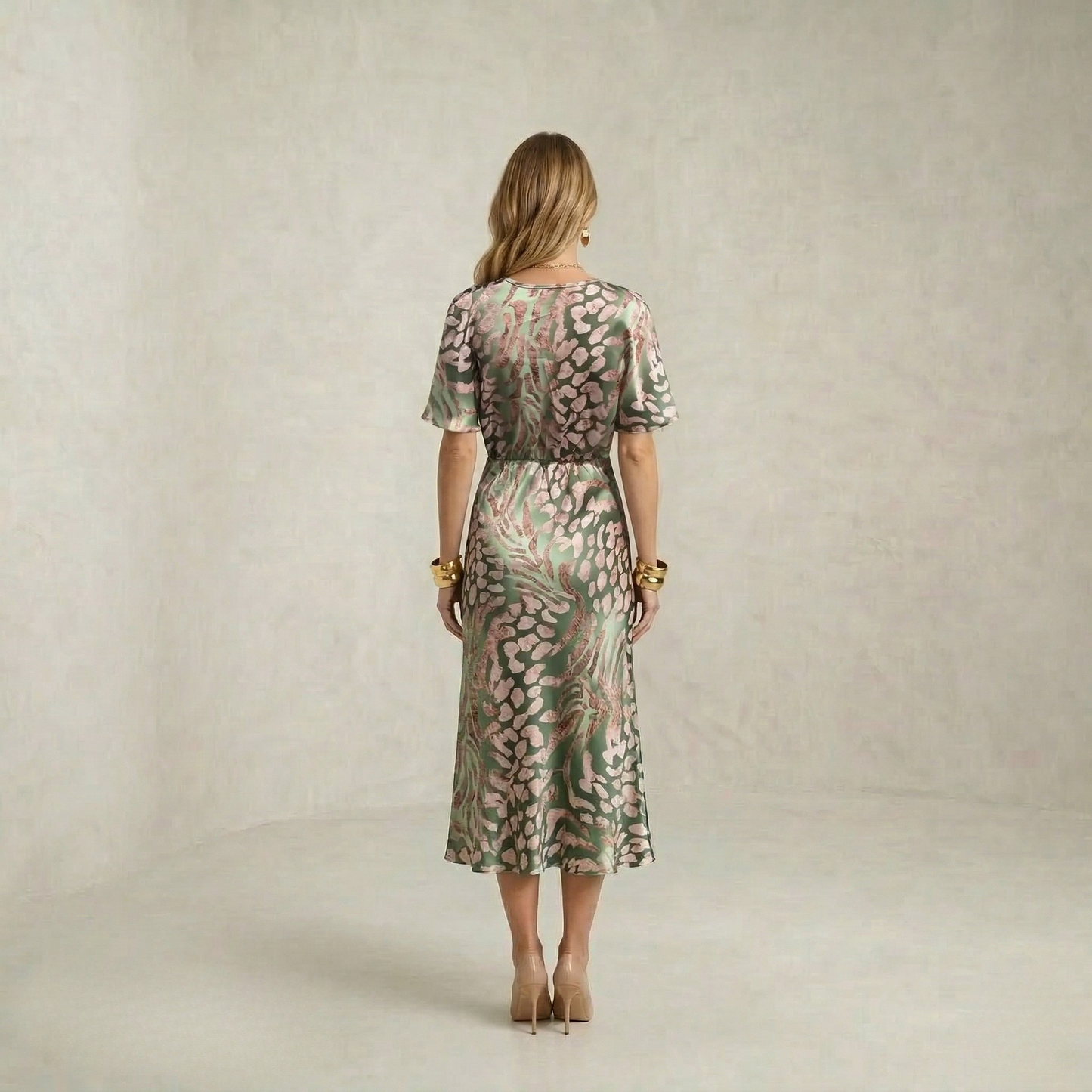 Olivia | The Luxe Metallic Midi Dress