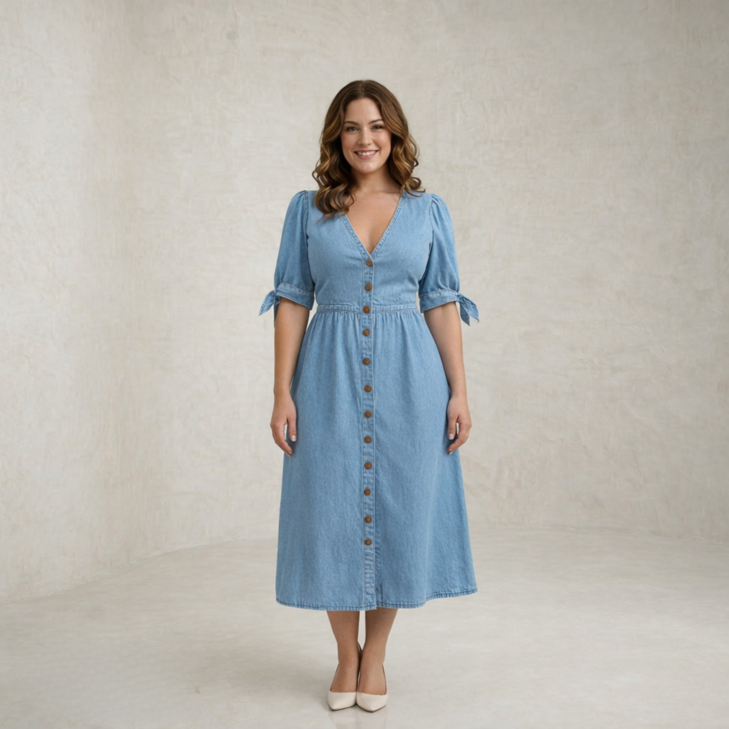 Paige | Buttoned Denim Maxi Dress