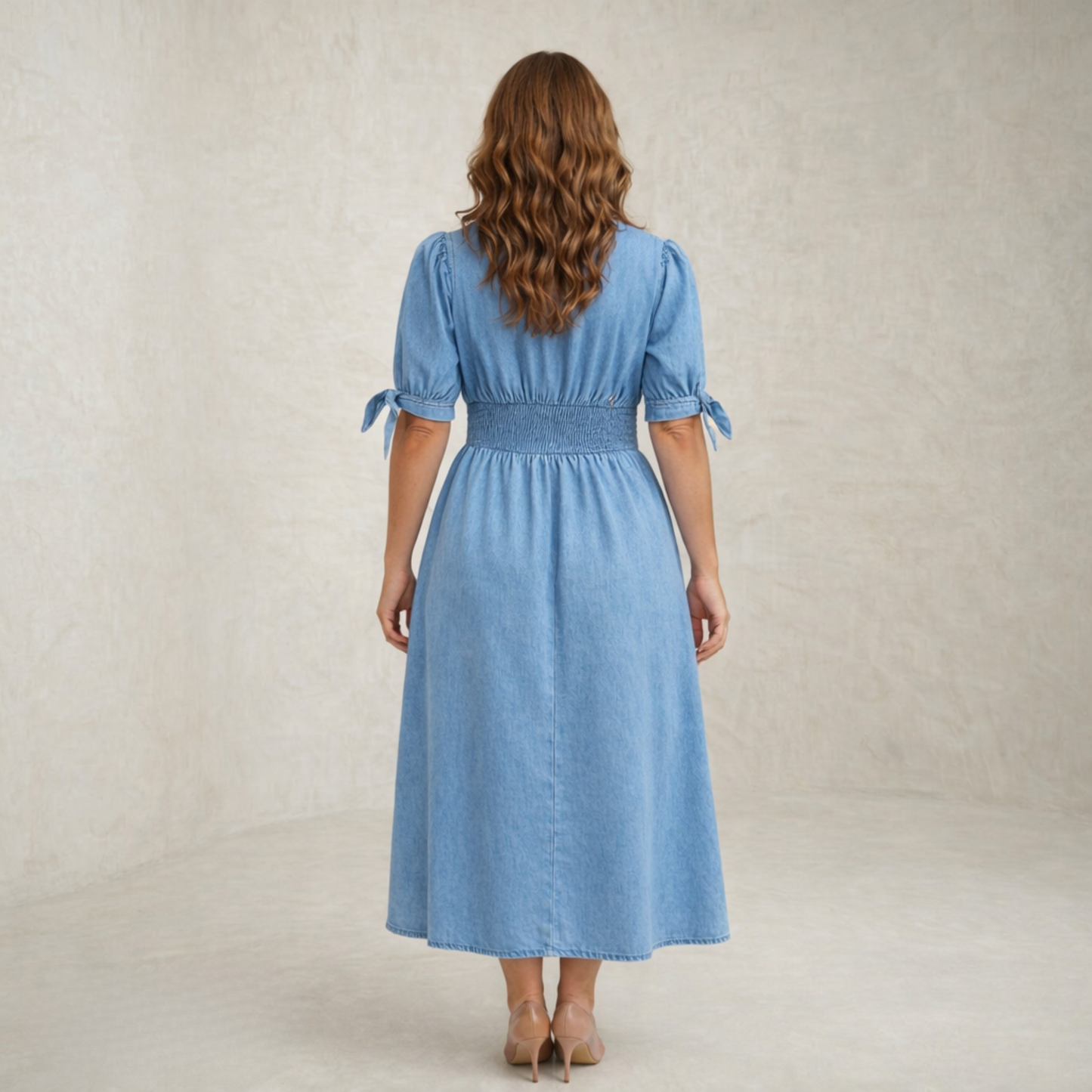 Paige | Buttoned Denim Maxi Dress
