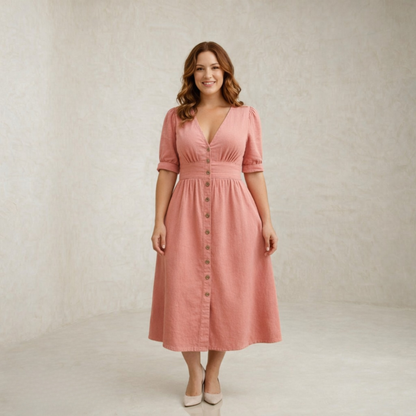 Paige | Buttoned Denim Maxi Dress