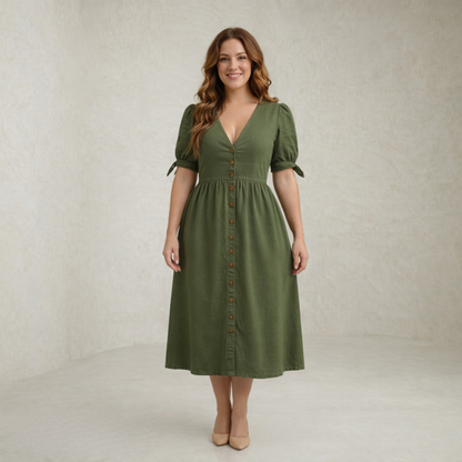 Paige | Buttoned Denim Maxi Dress