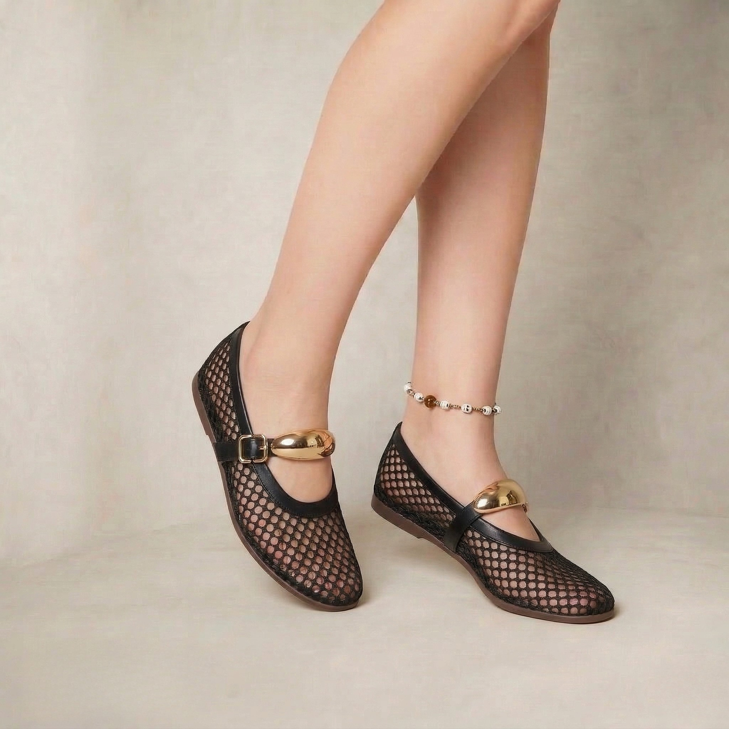 Portia | Breathable Open-Weave Flats