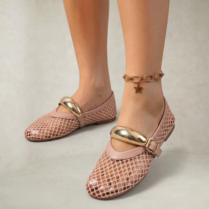 Portia | Breathable Open-Weave Flats