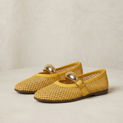 Portia | Breathable Open-Weave Flats