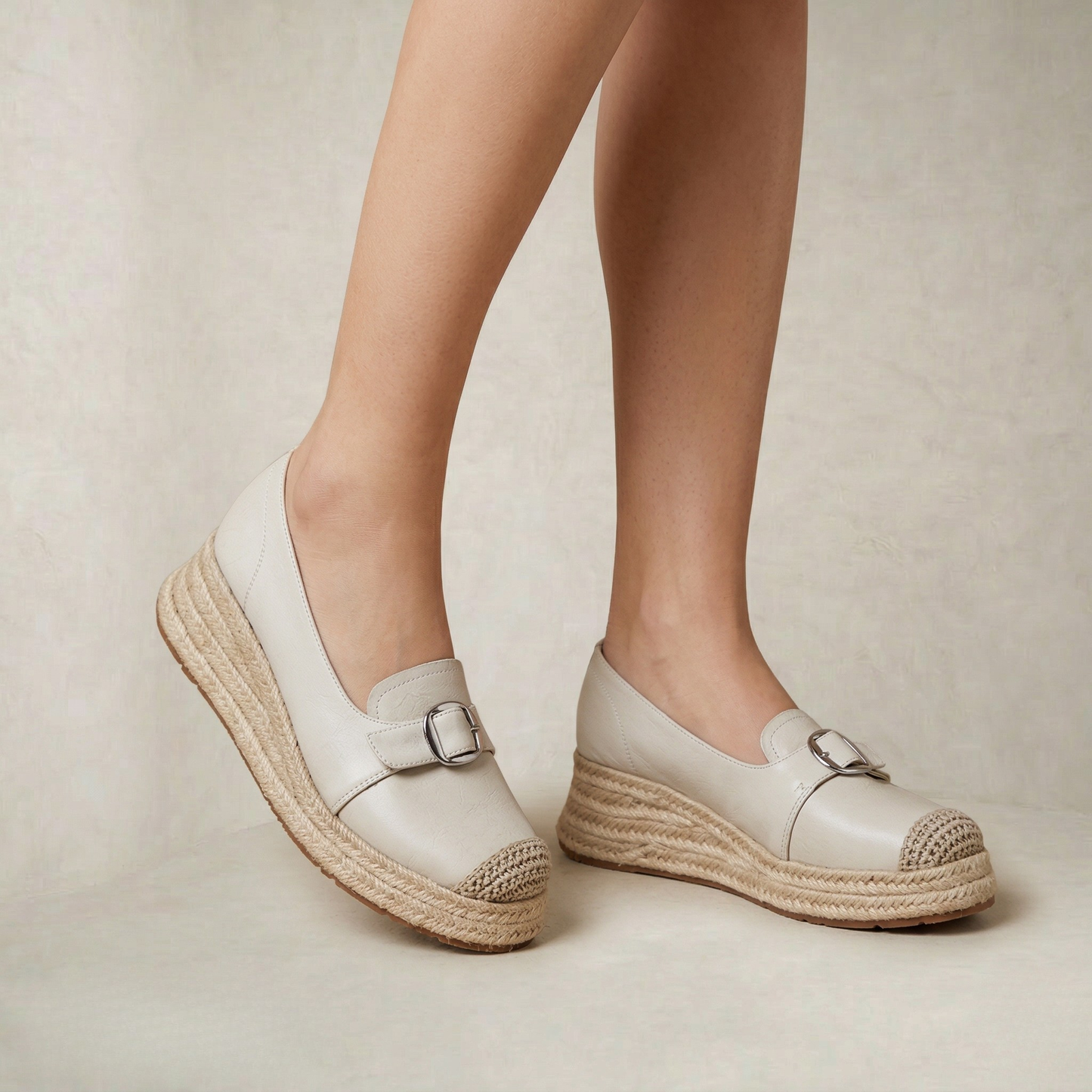 Rosalie | Braided Platform Genuine Leather Sandals