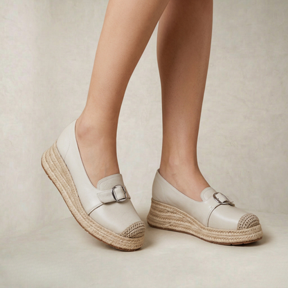 Rosalie | Braided Platform Genuine Leather Sandals