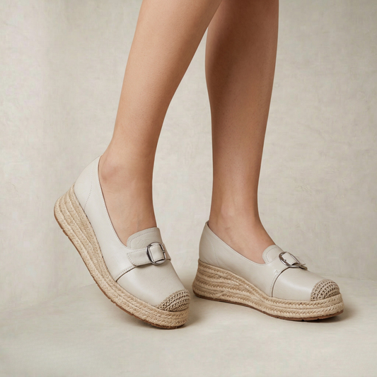 Rosalie | Braided Platform Genuine Leather Sandals