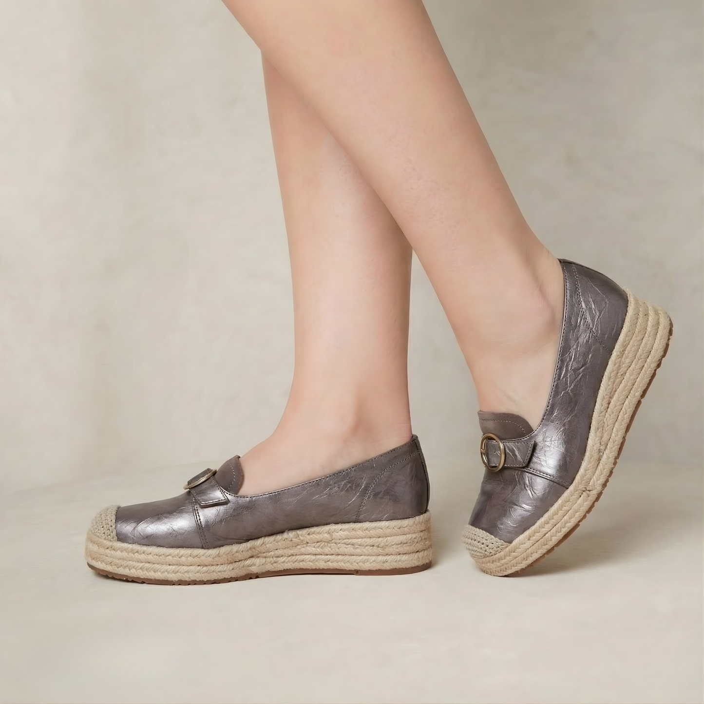 Rosalie | Braided Platform Genuine Leather Sandals