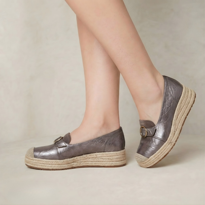 Rosalie | Braided Platform Genuine Leather Sandals
