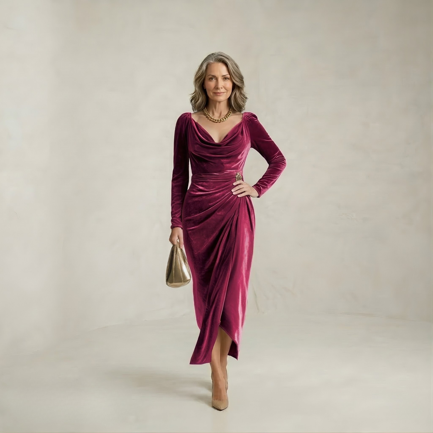 Scarlett | The Sculpted Ruffle Column Dress