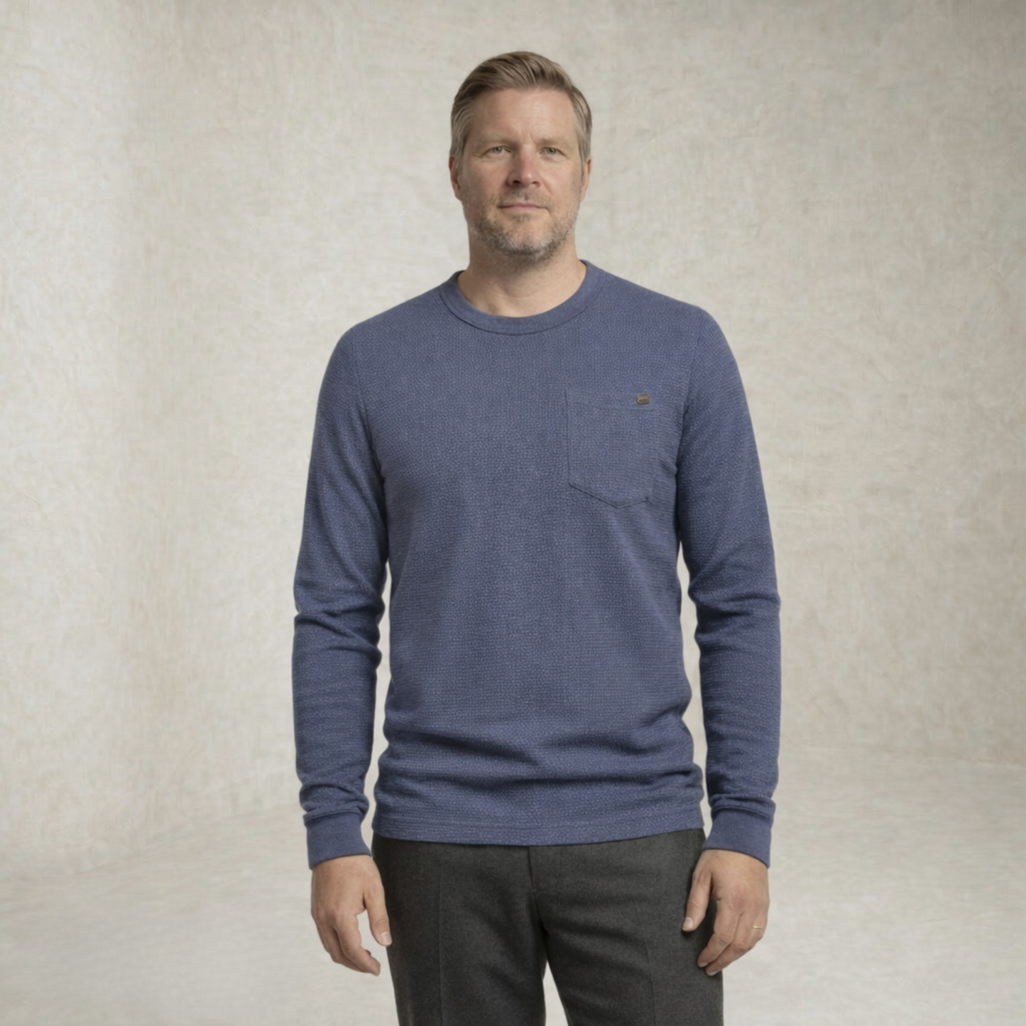 Sebastian | Waffle Knit Pocket Sweater