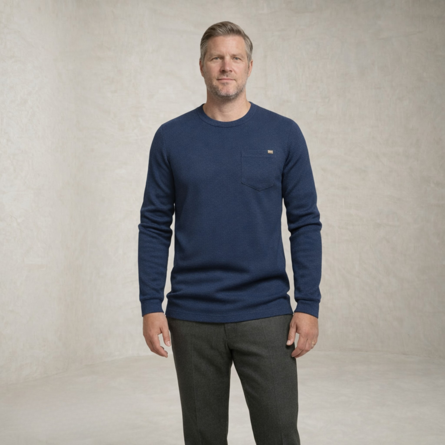 Sebastian | Waffle Knit Pocket Sweater