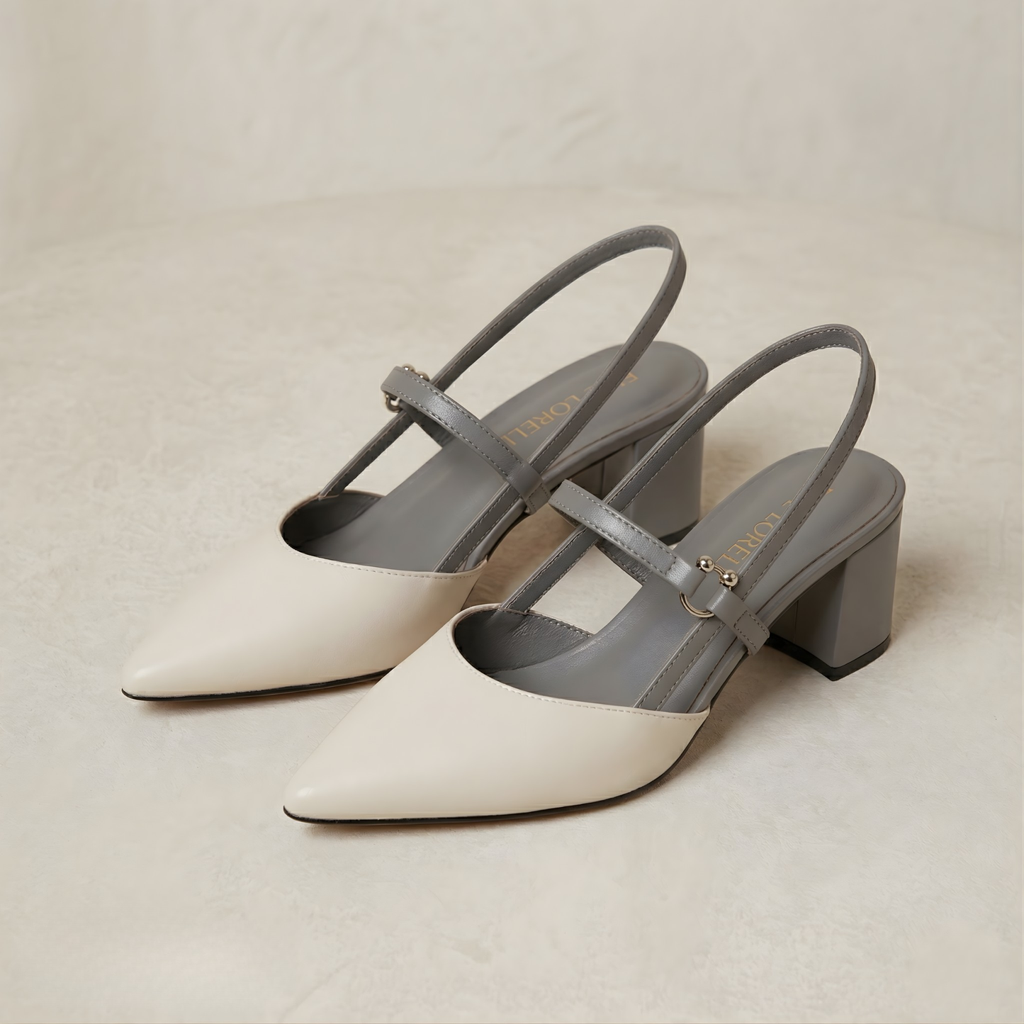 Thalia | Modern Duo-Tone Premium Leather Block Heels