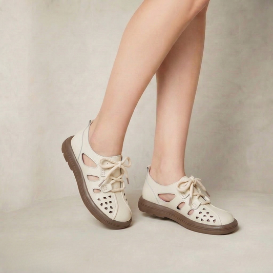 Valerie | Premium Soft Leather Ventilated Flats