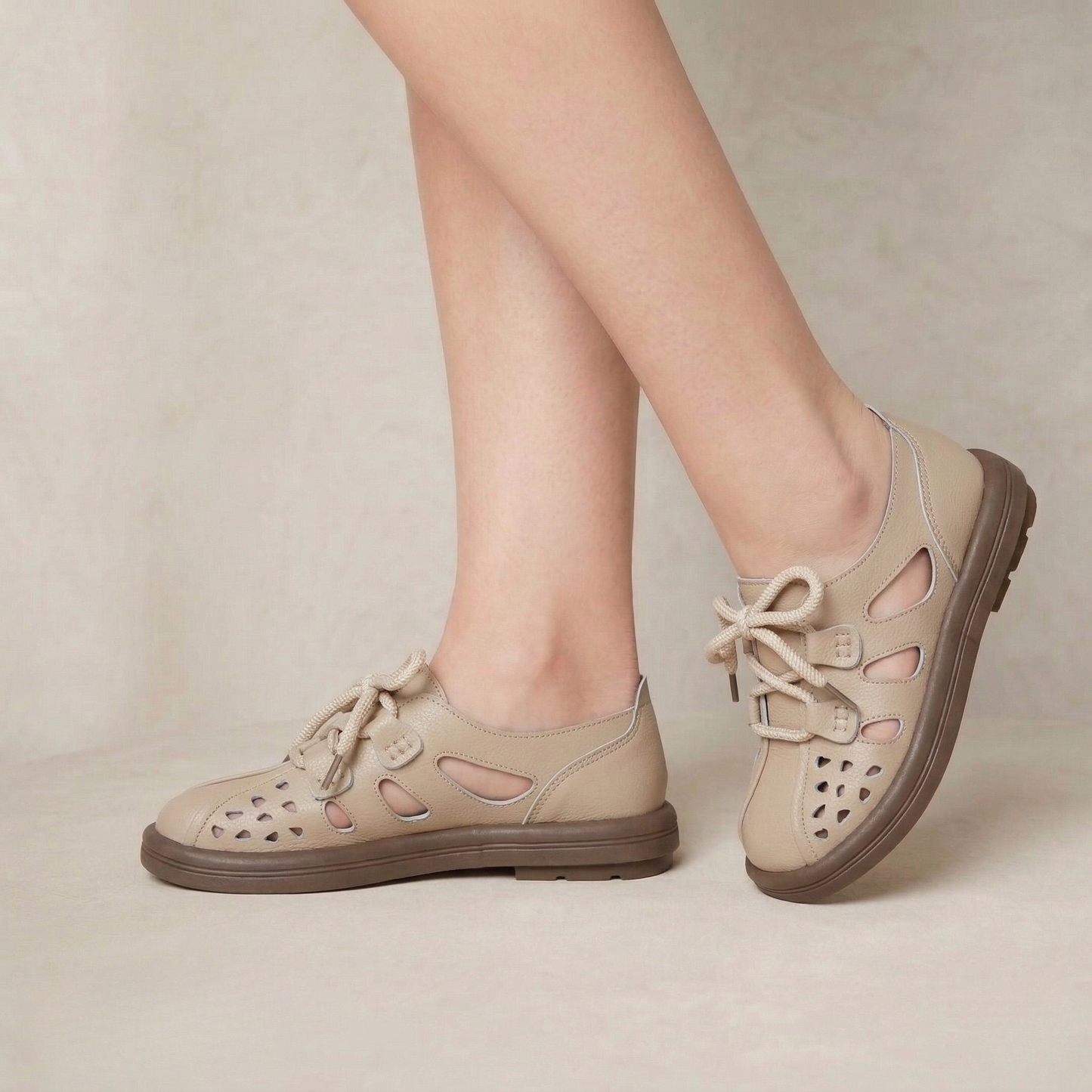 Valerie | Premium Soft Leather Ventilated Flats