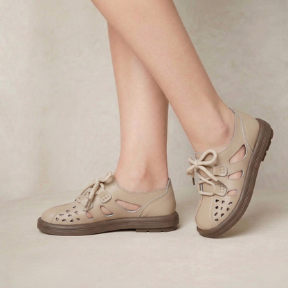 Valerie | Premium Soft Leather Ventilated Flats