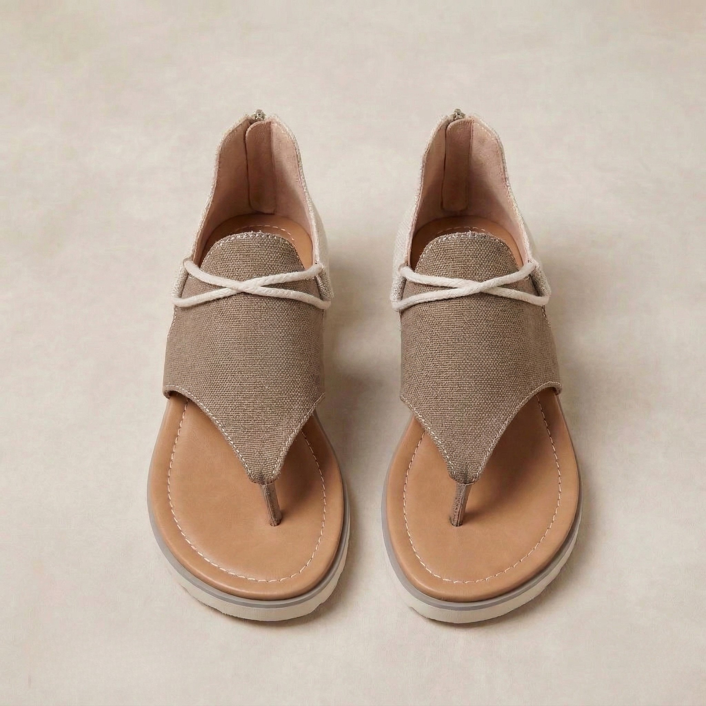 Veronica | Earthy Neutral Textured Summer Sandals