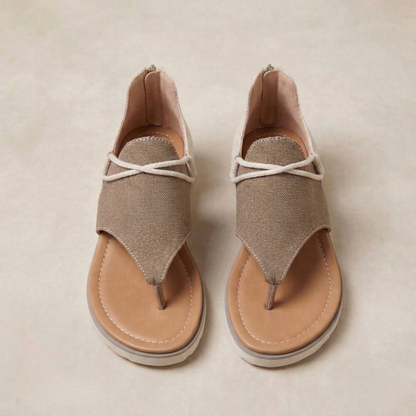 Veronica | Earthy Neutral Textured Summer Sandals