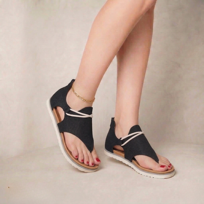 Veronica | Earthy Neutral Textured Summer Sandals