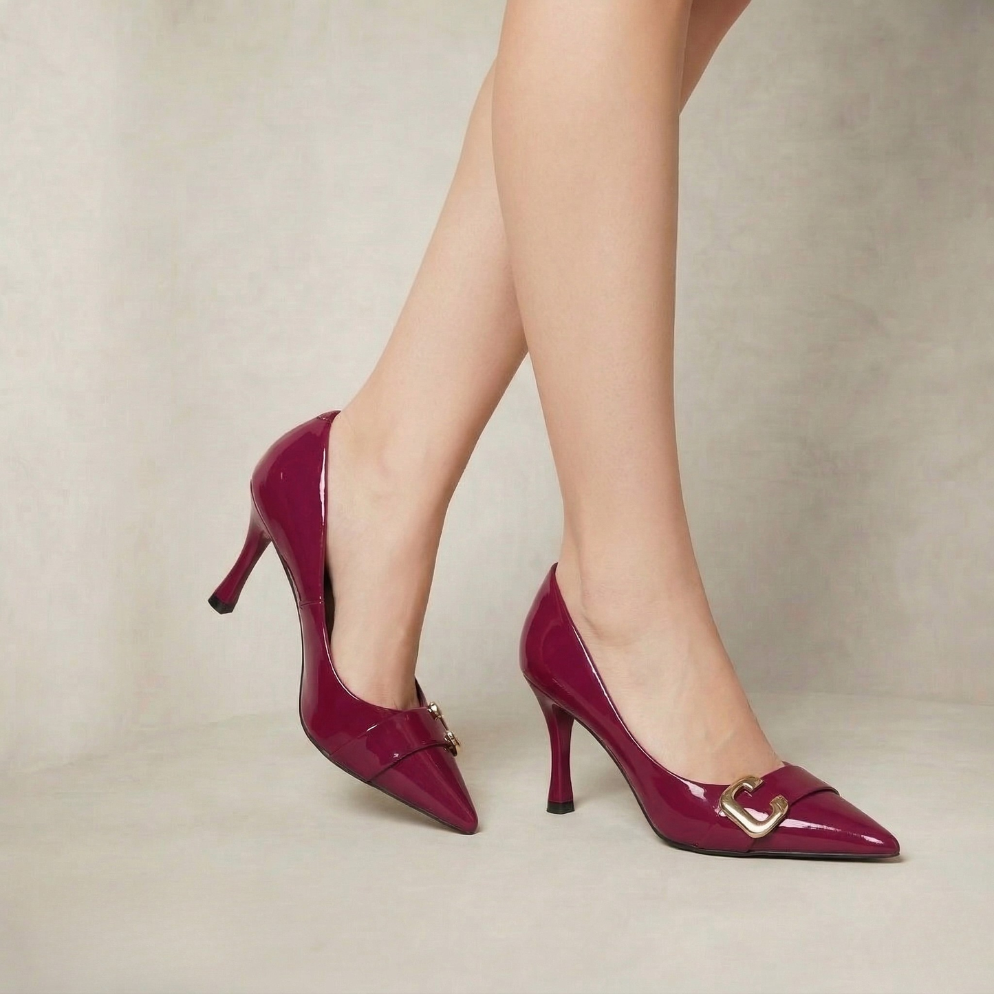 Vivian | Elegant High-Shine Genuine Leather Pumps